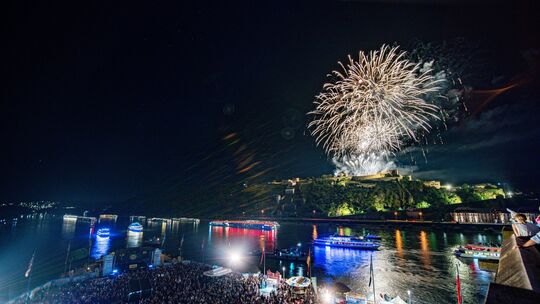 Das Höhenfeuerwerk zu Rhein in Flammen in Koblenz wird am Samstagabend bei der diesjährigen Auflage wie geplant stattfinden.