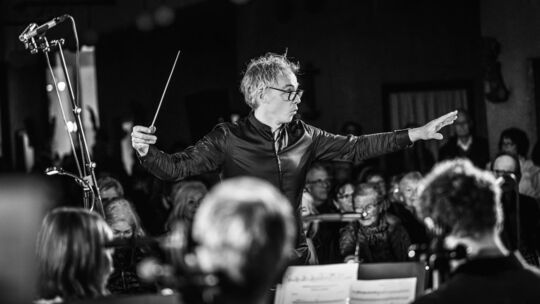 Andreas Stickel war bis zu seinem Dirigierdebüt im vergangenen Sommer vor allem als Solotrompeter der Rheinischen Philharmonie b Andreas Stickel war bis zu seinem Dirigierdebüt im vergangenen Sommer vor allem als Solotrompeter der Rheinischen Philharmonie b