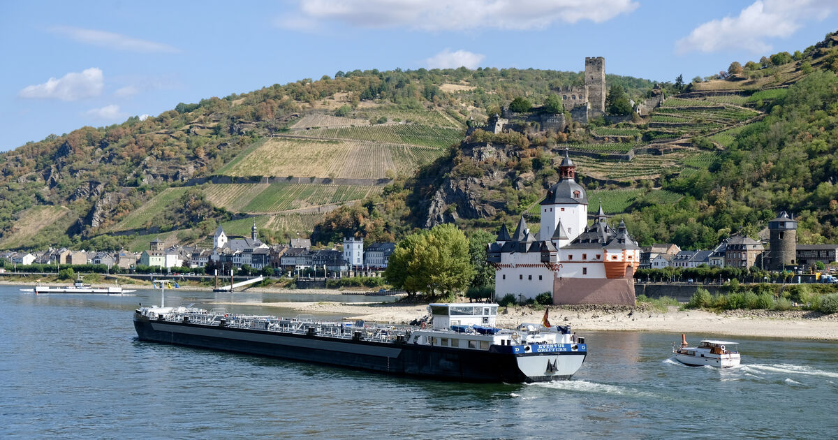 Historic low water: Middle Rhine becomes a bottleneck for inland shipping