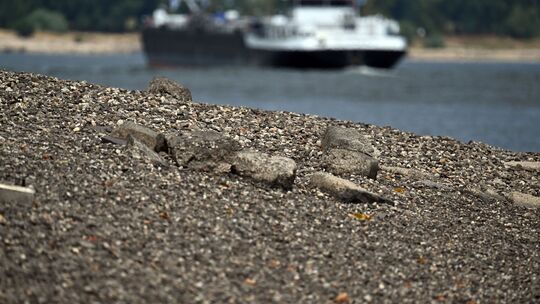 Niedrigwasser im Rhein Niedrigwasser im Rhein