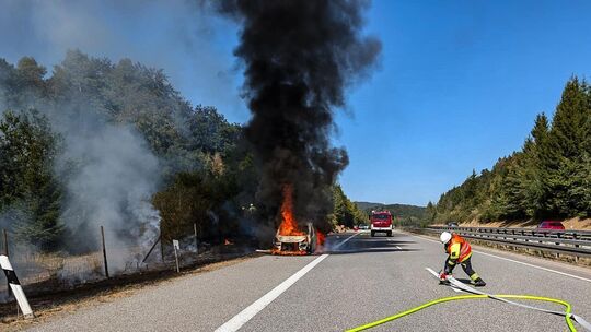 „Pkw in Vollbrand“ lautete die Alarmierung für die Einsatzkräfte aus der VG Birkenfeld.