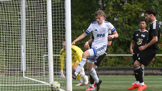 Das 1:0 für die SGL Heimersheim durch Peter van Weenen (in Weiß) im Spiel gegen die SG Sinzig/Bad Breisig - am Ende setzte sich