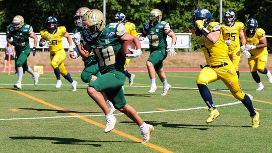 Nicht zu bremsen: Jamel Hedhli und die Montabaur Fighting Farmers drehten im letzten Heimspiel der Saison noch einmal richtig au Nicht zu bremsen: Jamel Hedhli und die Montabaur Fighting Farmers drehten im letzten Heimspiel der Saison noch einmal richtig au