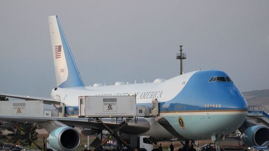 US-Präsident Trump in der Air Force One US-Präsident Trump in der Air Force One