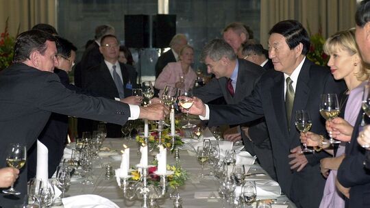 Gerhard Schröder und Zhu Rongji Gerhard Schröder und Zhu Rongji
