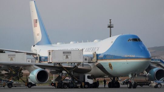 US-Präsident Trump in der Air Force One US-Präsident Trump in der Air Force One