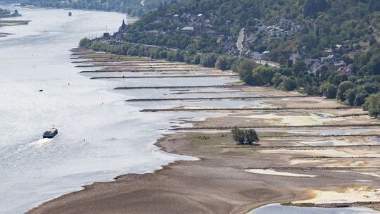 Extremes Niedrigwasser auf dem Rhein Extremes Niedrigwasser auf dem Rhein
