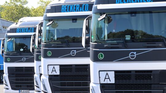 Sonntags bleiben die Lkw der Speditionen im Kreis Neuwied stehen, wie etwa bei Becker & Co.
