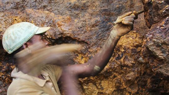 Arbeiter in Mine im Kongo Arbeiter in Mine im Kongo
