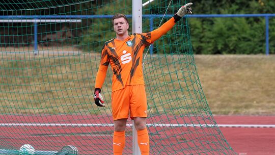 Jonas Landen im Tor der SG 2000 Mülheim-Kärlich hielt seinen Kasten bislang sauber. Bleibt das auch am Freitagabend im Heimspiel