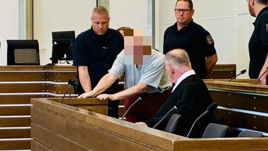 Der Angeklagte am zweiten Verhandlungstag