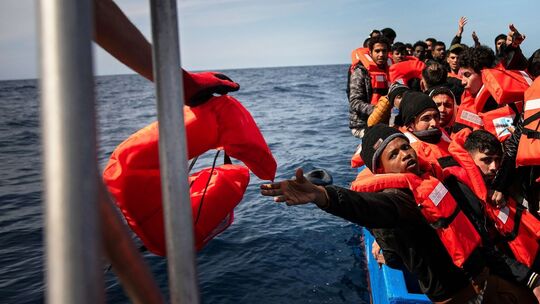 Flüchtlinge auf dem Mittelmeer