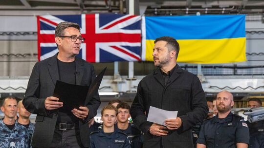 Ukrainischer Präsident Selenskyj in Großbritannien Ukrainischer Präsident Selenskyj in Großbritannien