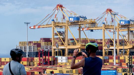 Containerterminal in Bremerhaven