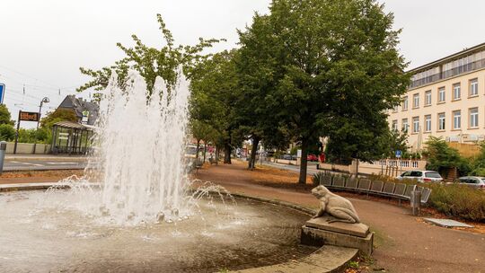 Willkommene Ablühlung im Sommer: der Brunnen in der Binger Vorstadt. Auch solche Plätze sollen in das Hitzeschutzkonzept mit ein Willkommene Ablühlung im Sommer: der Brunnen in der Binger Vorstadt. Auch solche Plätze sollen in das Hitzeschutzkonzept mit ein