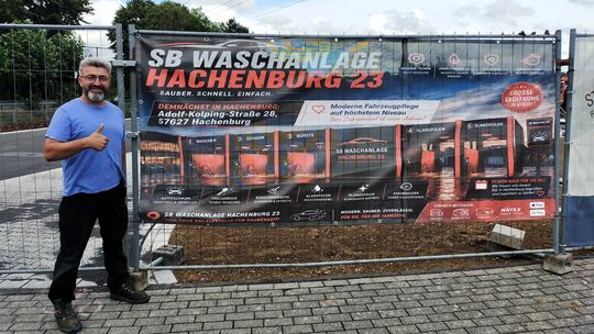 Sahin Kaya erfüllt sich in Hachenburg seinen großen Traum von einer eigenen Waschstraße. Eröffnung soll möglichst an seinem Gebu