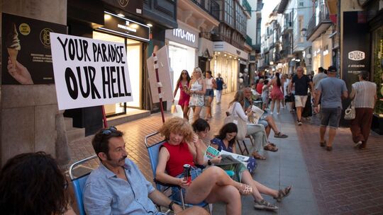 Protest gegen den Tourismus auf Mallorca