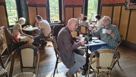 Hier lässt es sich gut verweilen. Das neue Museumscafé im Schloss hält zu den Öffnungszeiten im Regelbetrieb immer eine Stärkung