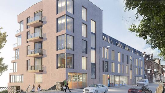 Die Fassade an der Südseite, die in dieser Visualisierung von der Sonne angestrahlt wird, steht in der Diskussion: Die Untere Na