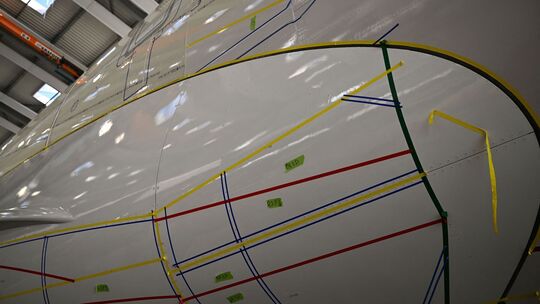 AeroSHARK-Installation an einem Airbus A330