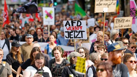 Demonstration gegen die AfD in Düsseldorf Demonstration gegen die AfD in Düsseldorf