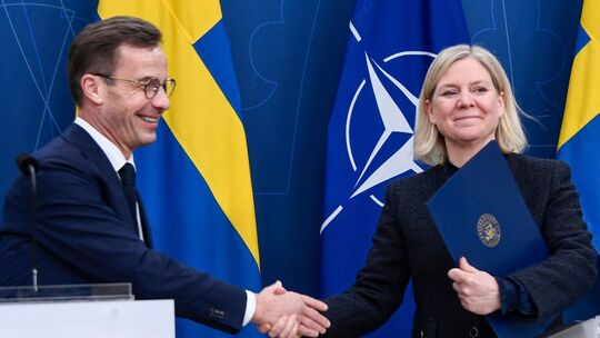 Pressekonferenz zur Aufnahme Schwedens in die Nato Pressekonferenz zur Aufnahme Schwedens in die Nato