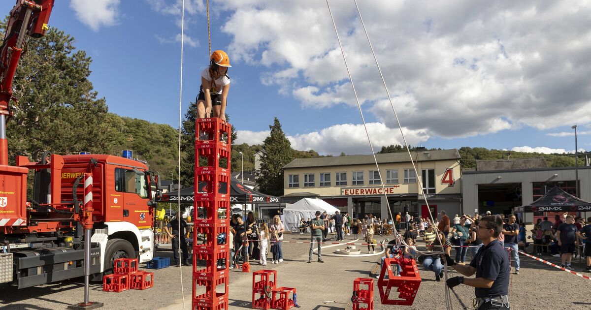 Fire department celebrates in Weierbach: Crate climbing was a hit at the ...