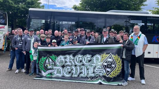 Die Green Devils Kesseling fahren regelmäßig zu Heimspielen ihrer Borussia. Der Fanclub in Kesseling weist heute mehr als 50 Mit