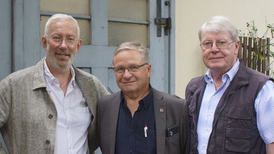 Die Herren boten im Industriemuseum Bengel den rund 40 Gästen einen ebenso unterhaltsamen wie interessanten Nachmittag (von link