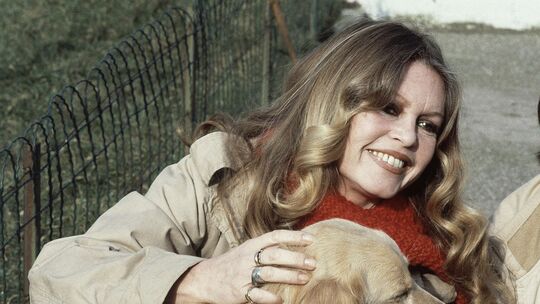 Brigitte Bardot mit Hund