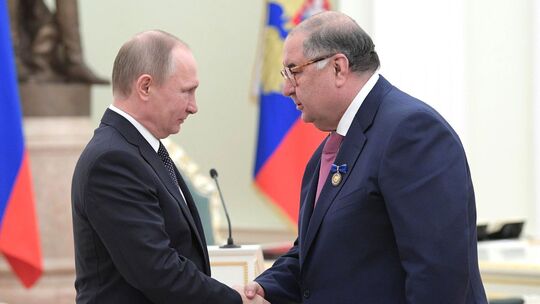 Wladimir Putin und Alischer Usmanow