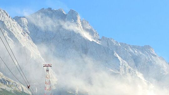 Großer Felssturz an der Zugspitze