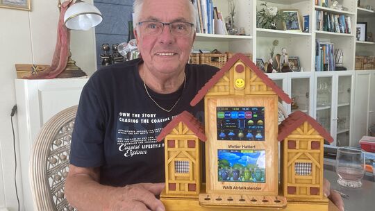 Diese digitale Wetterstation mit einer Reihe von Extras hat Herbert Orthey in sechs bis sieben Wochen gebaut.