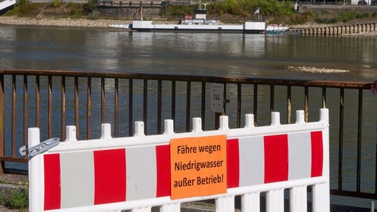 Niedrigwasser am Rhein
