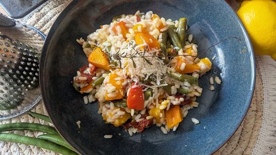 Kürbis-Bohnen-Risotto Kürbis-Bohnen-Risotto