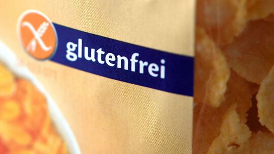 Glutenfrei-Hinweis auf einer Verpackung Glutenfrei-Hinweis auf einer Verpackung