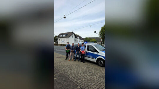 v.l.n.r. PHK Marc Egner (Polizeiinspektion Andernach), Herr Christian Greiner (Oberbürgermeister der Stadt Andernach), Herr Chri v.l.n.r. PHK Marc Egner (Polizeiinspektion Andernach), Herr Christian Greiner (Oberbürgermeister der Stadt Andernach), Herr Chri