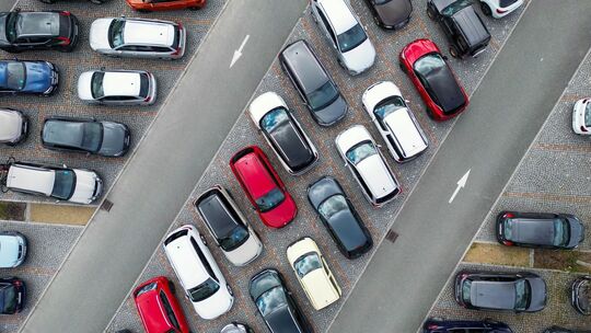 Voller Parkplatz Voller Parkplatz