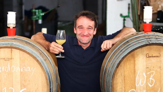Rainer Schneider vom Weingut und Sektkellerei Stein in Oberhausen an der Nahe ist Winzer aus Leidenschaft. Nach der Lese hat er Rainer Schneider vom Weingut und Sektkellerei Stein in Oberhausen an der Nahe ist Winzer aus Leidenschaft. Nach der Lese hat er
