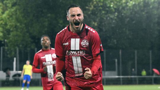 Ahrweiler II-Spieler Marc Pelzer nach dem 1:1.
