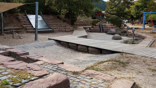 Bingen Wasserspielplatz, Foto: Edgar Daudistel