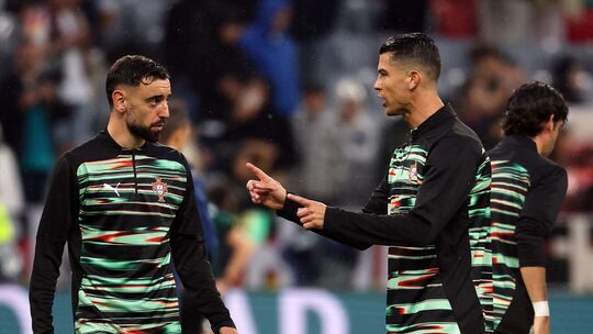 Bruno Fernandes und Cristiano Ronaldo Bruno Fernandes und Cristiano Ronaldo