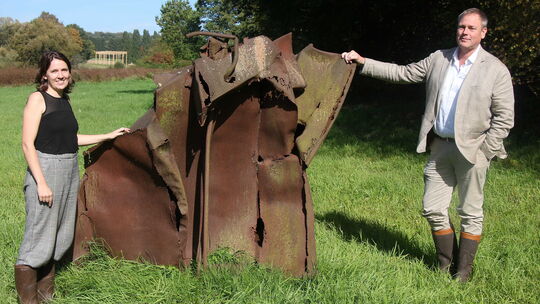In diesem Jahr feiert die Hasselbacher Skulpturenlandschaft „im Tal“ ihr 40-jähriges Bestehen. Kim Wortelkamp, Sohn des Künstler