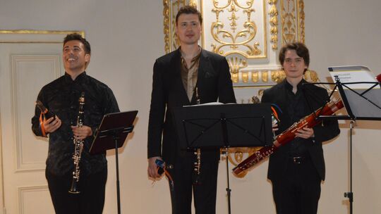 Das „Trio d’anches“ begeistert beim Konzert in Schloss Oranienstein.