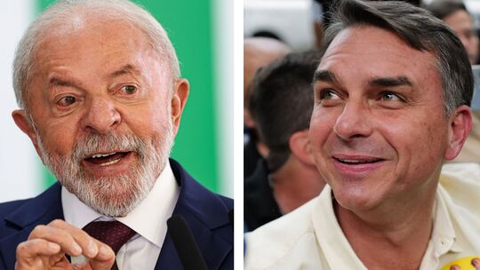 Kombo - Luiz Inacio Lula da Silva und Flavio Bolsonaro