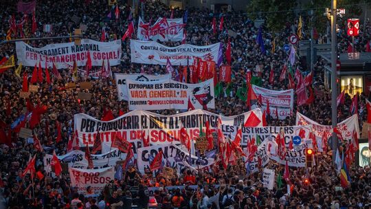 Protest gegen Wohnungsnot in Spanien Protest gegen Wohnungsnot in Spanien