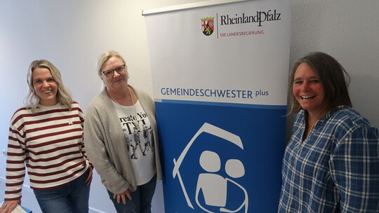 Das Programm der Gemeindeschwester plus hat sich bewährt und wird ausgebaut. Michaela Sandweg (von links), Elisabeth Mockenhaupt
