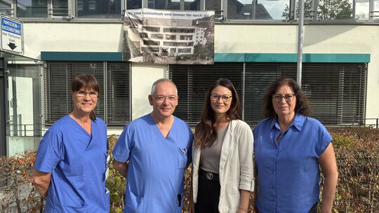 Sie stehen hinter der Zukunft des Bopparder Klinikstandorts (von links): Annett Klein (Stationsleiterin Erstversorgung und Inter