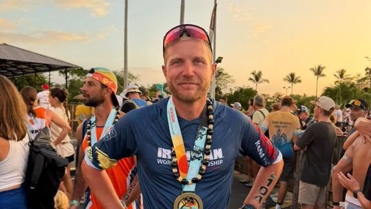 Am Ziel seiner Träume: Ken Schräder hat bei der Ironman-WM auf Hawaii sein Ziel erreicht.