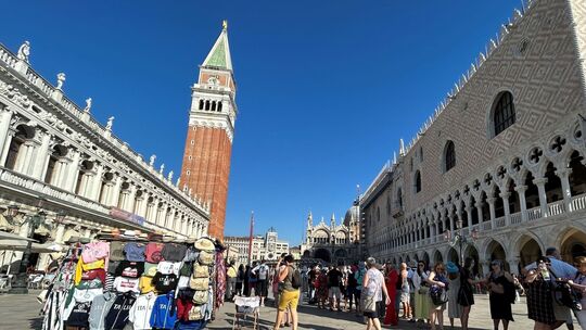 Blick auf den Markusplatz in Venedig Blick auf den Markusplatz in Venedig